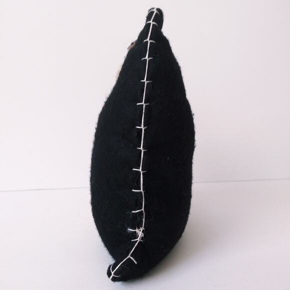 Stuffed Halloween Cat with Jack-O-Lantern Primitive Folk Art Decor Spooky Boho - Picture 2 of 8